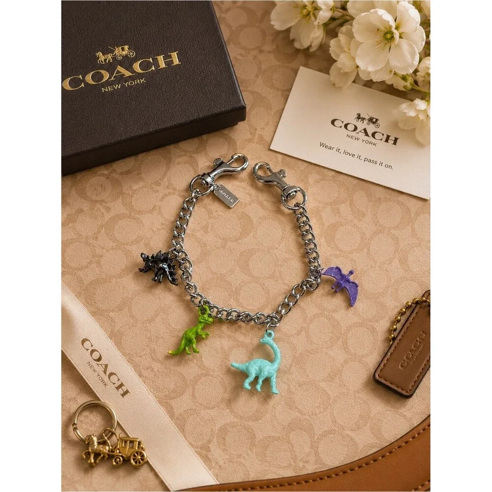 Dinosaur Charm Chain Bag Accessory / Purse Charm / Handbag Chain